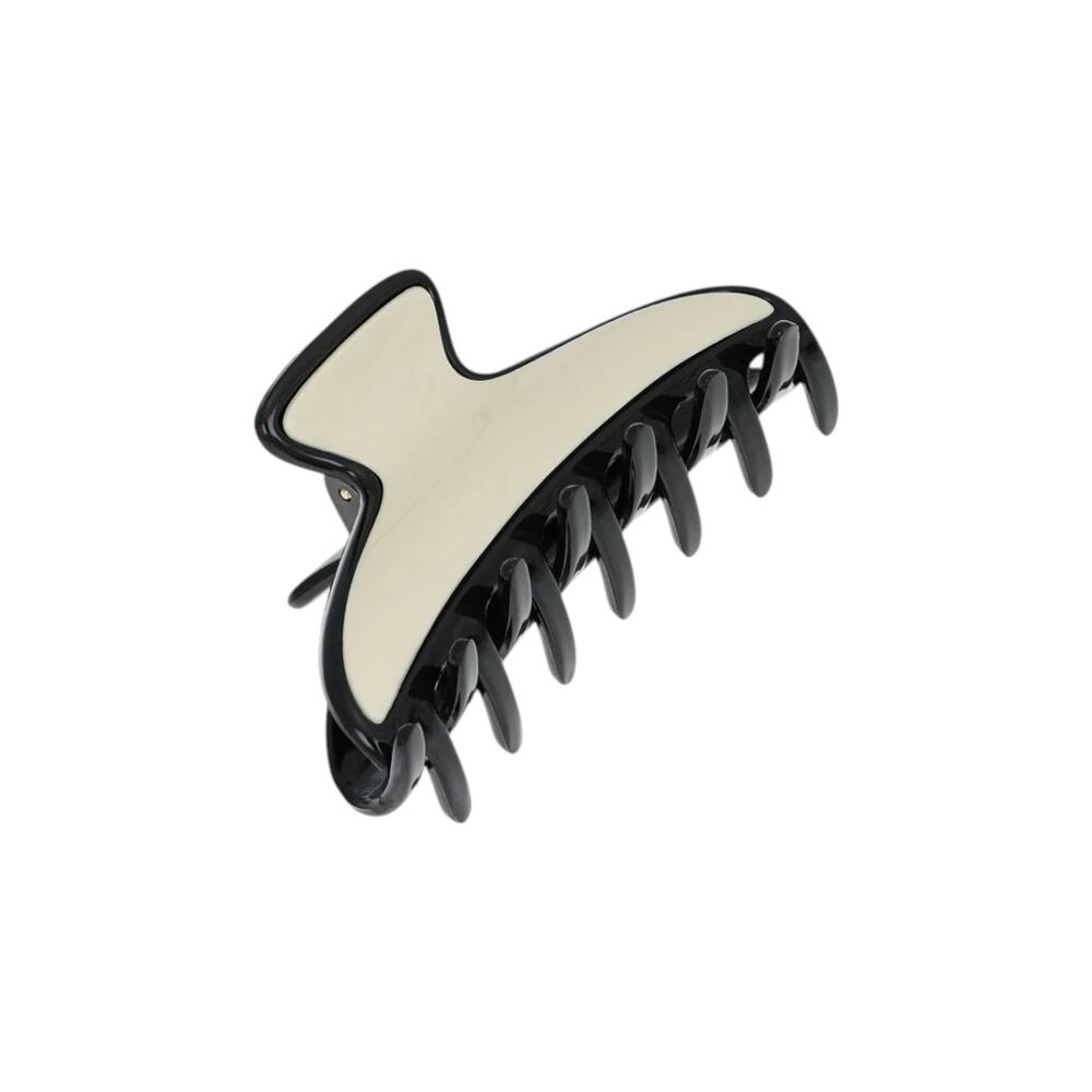 FRANCE LUXE Maybell Claw Clip in Black & Ivory